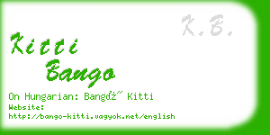 kitti bango business card